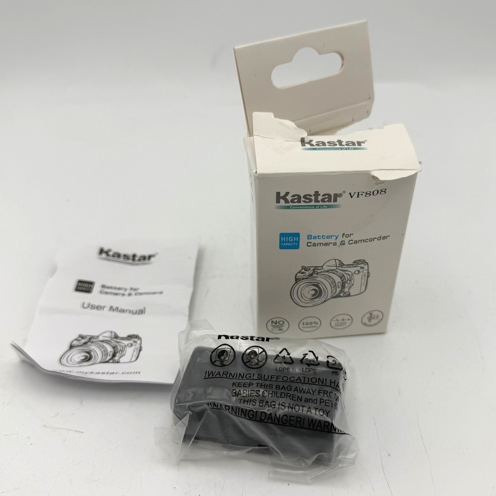 Kastar Camera Battery VF808 for JVC BN-VF808U Black 1700mAh Li-ion Pack NWT